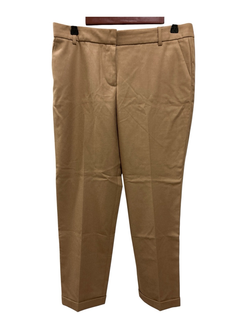 J.Crew 100% Wool Favorite Fit Cuffed Trouser Pants Camel Size 8